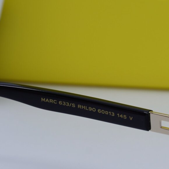 Marc Jacobs MARC 633/S 0RHL 9O Aviator Sunglasses - Gold/Black/Grey - Picture 8 of 11